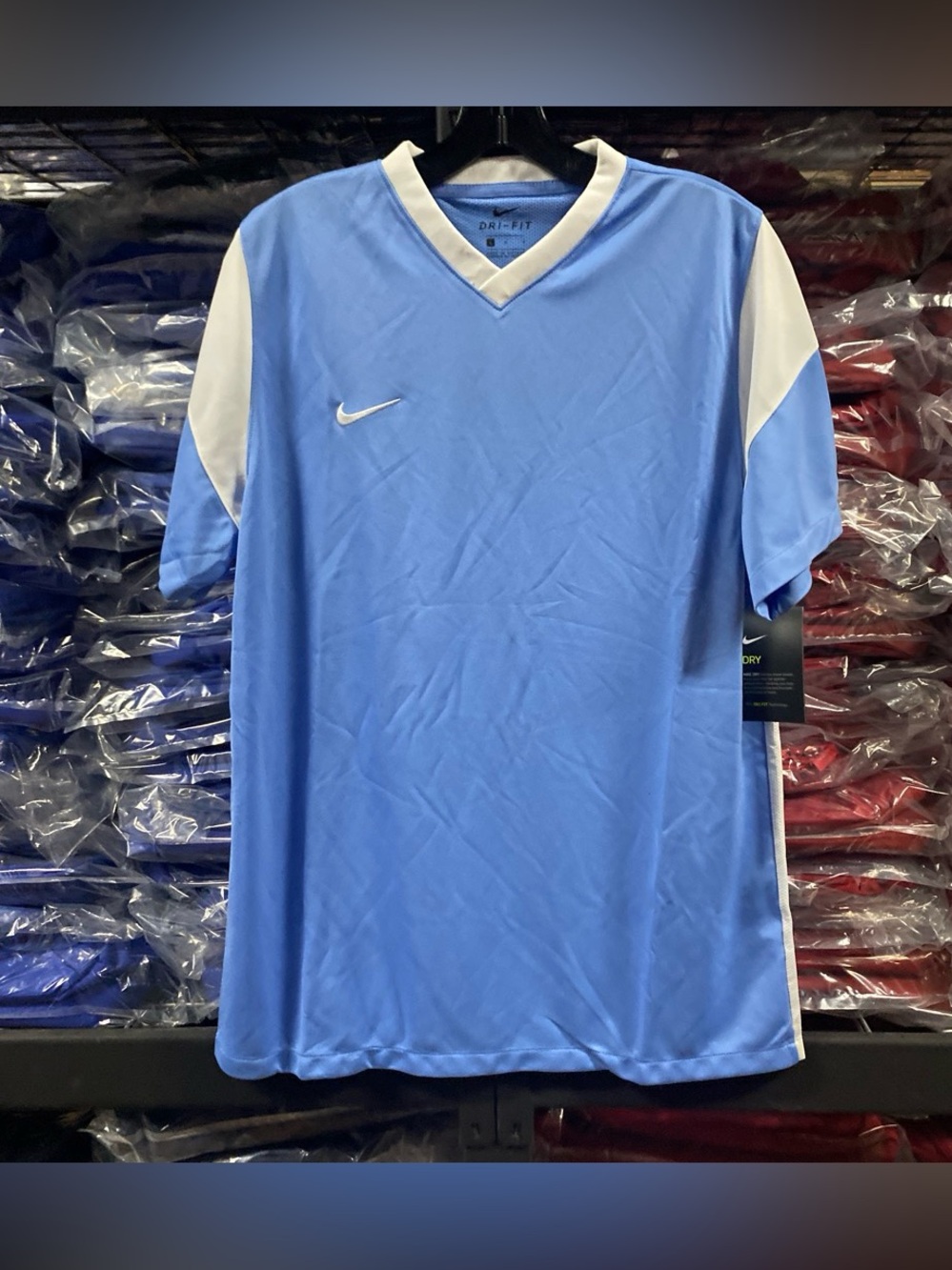 Nike Derby III Soccer Jersey NWT Men’s Large Sky Blue/White DRI-FIT CW3828-448
